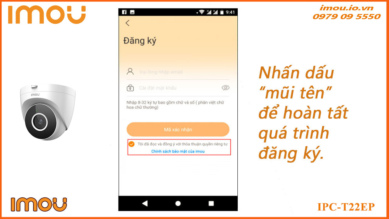 Cách chia sẻ camera Imou IPC-T22EP cho điện thoại khác