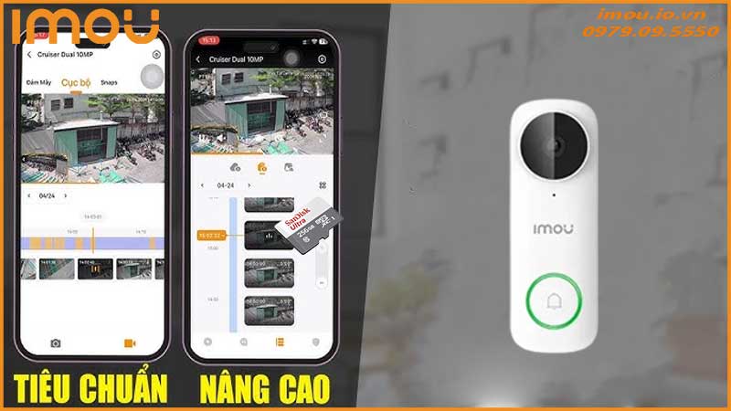 Cách xem lại lịch sử video từ chuông cửa Imou DB61i