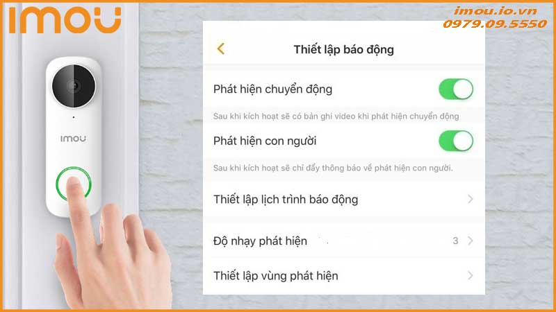 Cách thiết lập vùng cảnh báo chuyển động cho Imou DB61i