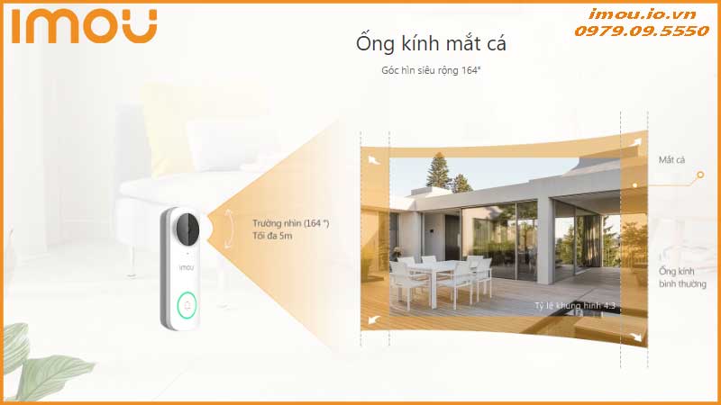 Khoảng cách nhận diện tốt nhất của camera chuông Imou DB61i