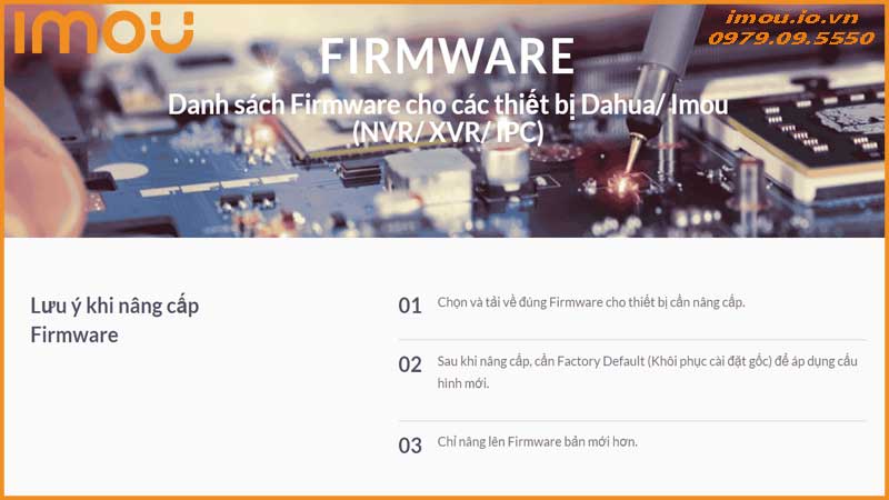 Cách cập nhật firmware mới nhất cho chuông cửa Imou DB61i
