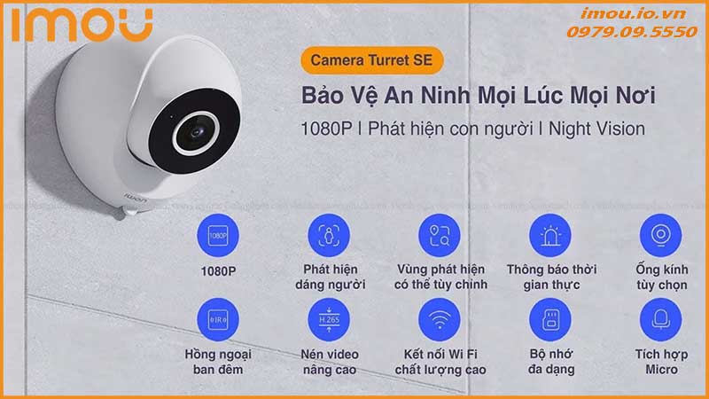 Camera Imou 2MP Turret SE IPC-T22EP: Giám Sát Hiệu Quả Tài Sản và Con Người