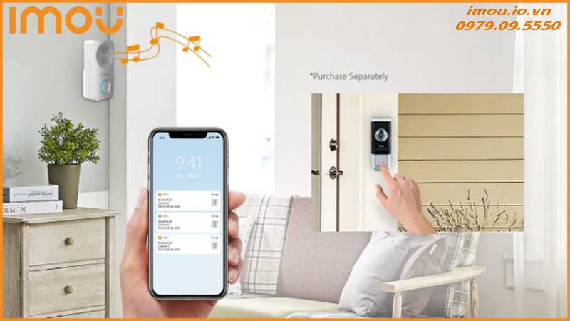 Làm thế nào để mở khóa cửa từ xa khi có chuông báo?