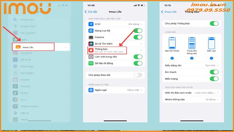 Phương án khắc phục khi Imou DB60 mất thông báo push